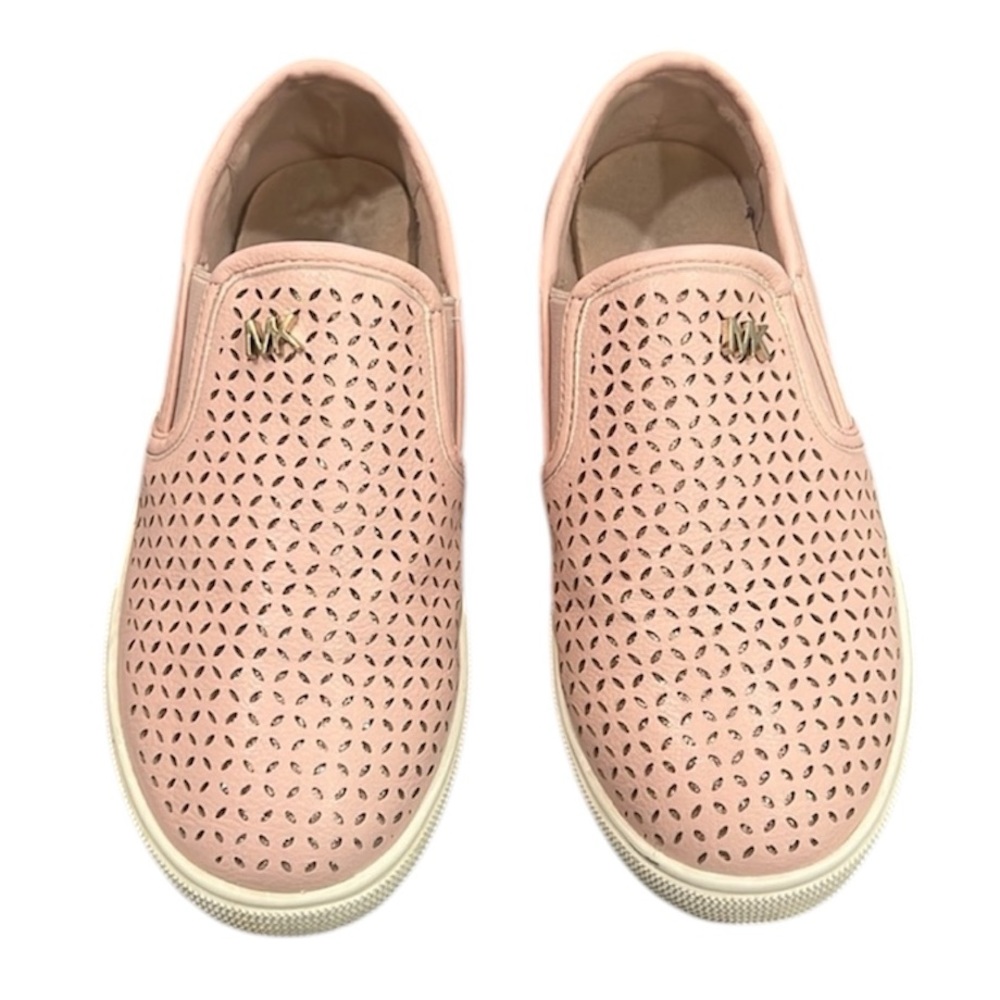 Pink Perforated Slip-On Sneakers